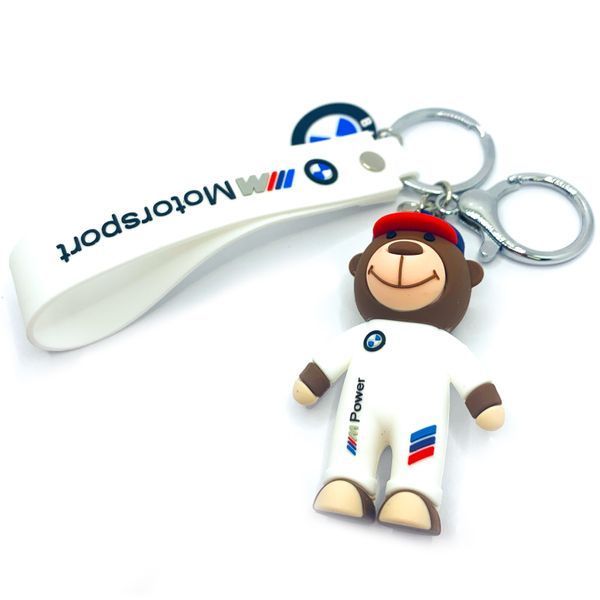 Брелок Мишка BMW Motorsport Белый 1392 фото