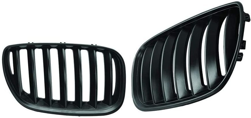 Решітки радіатору BMW X5 E53 Рестайлінг Однореберні Чорний Мат 733 фото