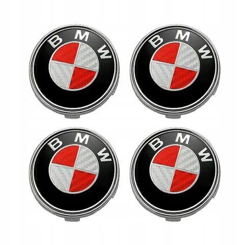 Колпачки в диски BMW, Red-White, заглушки в колеса 68 мм (комлпект) 1953 фото