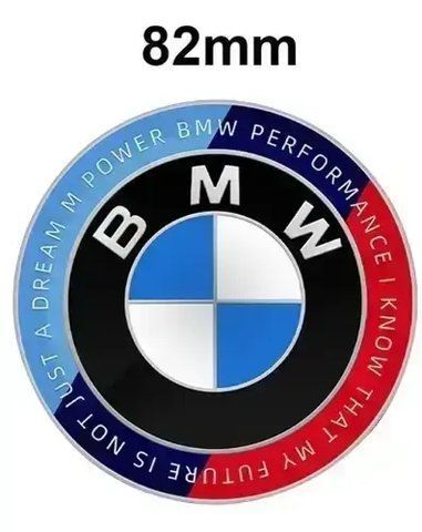 Значок для автомобіля на капот, E-series емблема (82 мм), лого BMW M Performance &laquo;50th Anniversary&raquo; 1967 фото