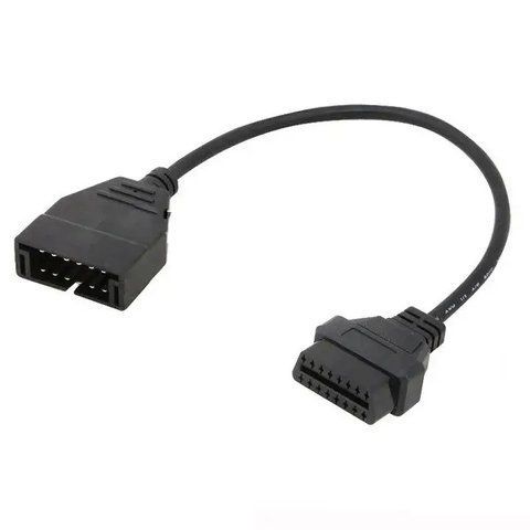 Перехідник GM12 12pin OBD1 на OBD2 16pin ВАЗ Daewoo ELM327 v1.5 Lanos 612 фото