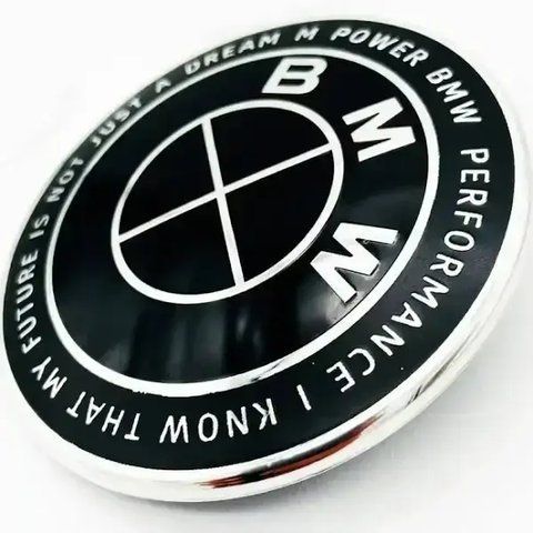 Емблема на багажник для автомобіля BMW M Performance. 74 мм, E46 E90 E82 E85 &laquo;50th Anniversary&raquo; Motorsport, Black 1964 фото