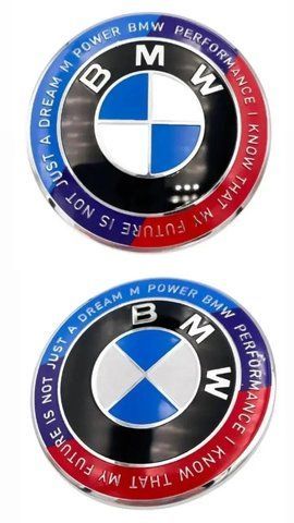 Комплект значків на капот і багажник , E-series, (82 мм / 82 мм), емблема BMW M &laquo;50th Anniversary&raquo; 1962 фото