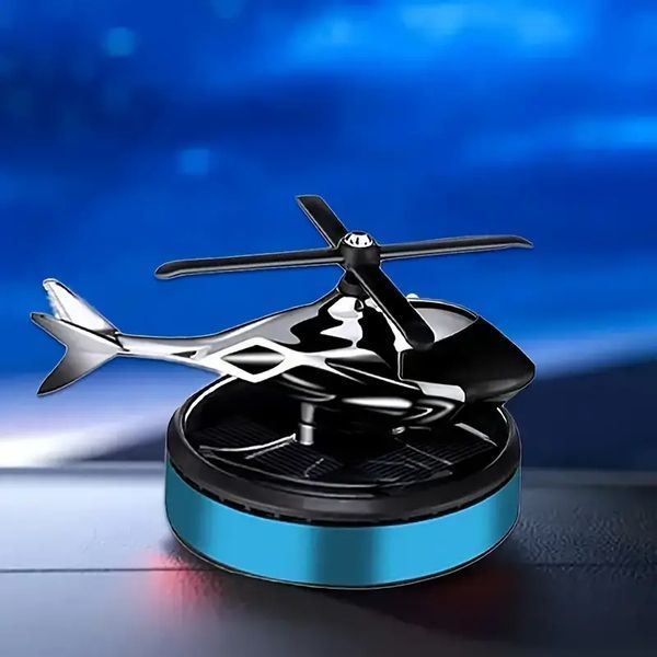 Автомобильный 3D-ароматизатор воздуха "Вертолёт" с вращающимися лопастями и ароматическим маслом Blue (Ocean) 2040 фото