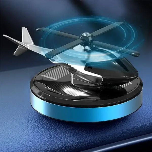 Автомобильный 3D-ароматизатор воздуха "Вертолёт" с вращающимися лопастями и ароматическим маслом Blue (Ocean) 2040 фото