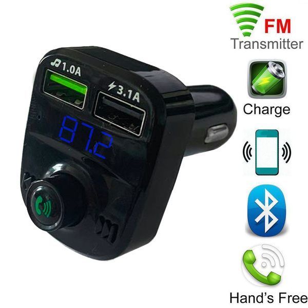 Автомобильный ФМ Bluetooth модулятор FM трансмиттер для авто в машину 2xUSB 3.1 A 64 фото