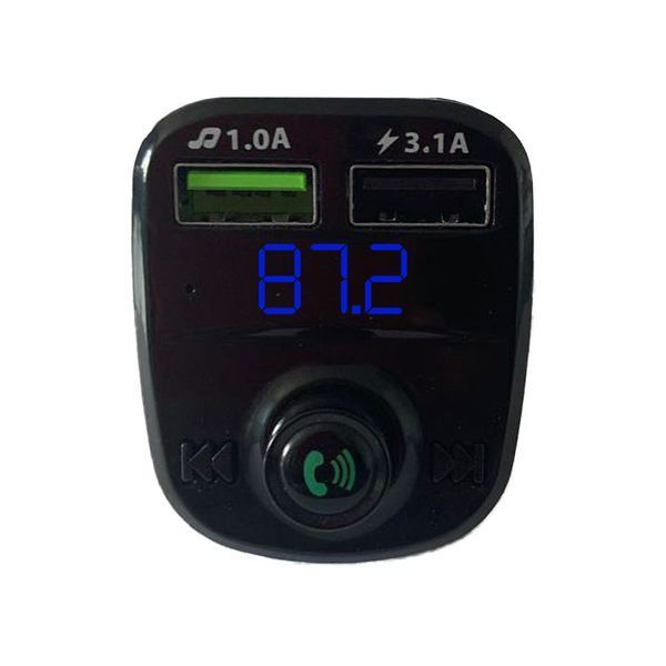 Автомобильный ФМ Bluetooth модулятор FM трансмиттер для авто в машину 2xUSB 3.1 A 64 фото